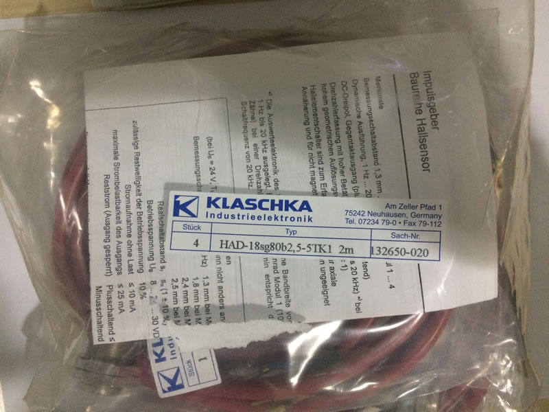 Klaschka -HAD-18SG80B2,5-5TK1 2M