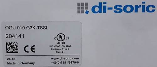 Di-Soric-OGU 010 G3K-TSSL FORK LIGHT BARR