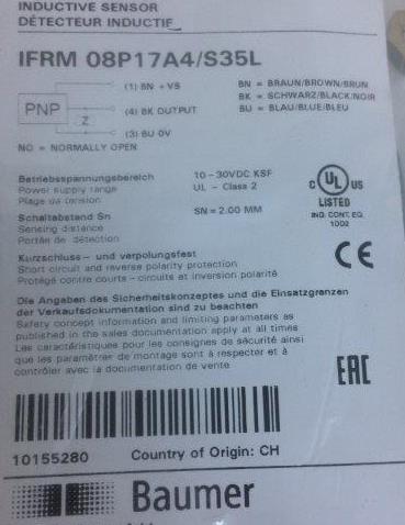 Baumer Group-IFRM 08P17A4/S35L 10155280