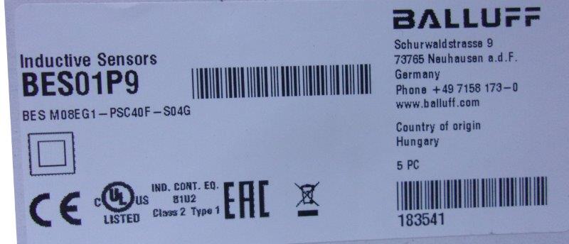 Balluff-BALLUF BES M08EG1-PSC40F-SO4G