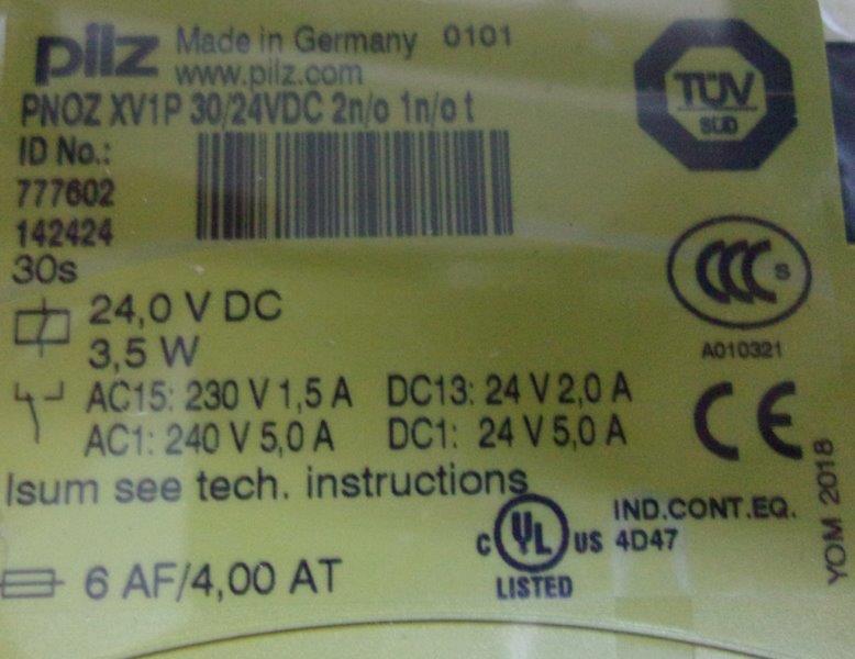 Pilz-777602-PNOZ XV1P 30/24VDC 2n/o 1n/ot